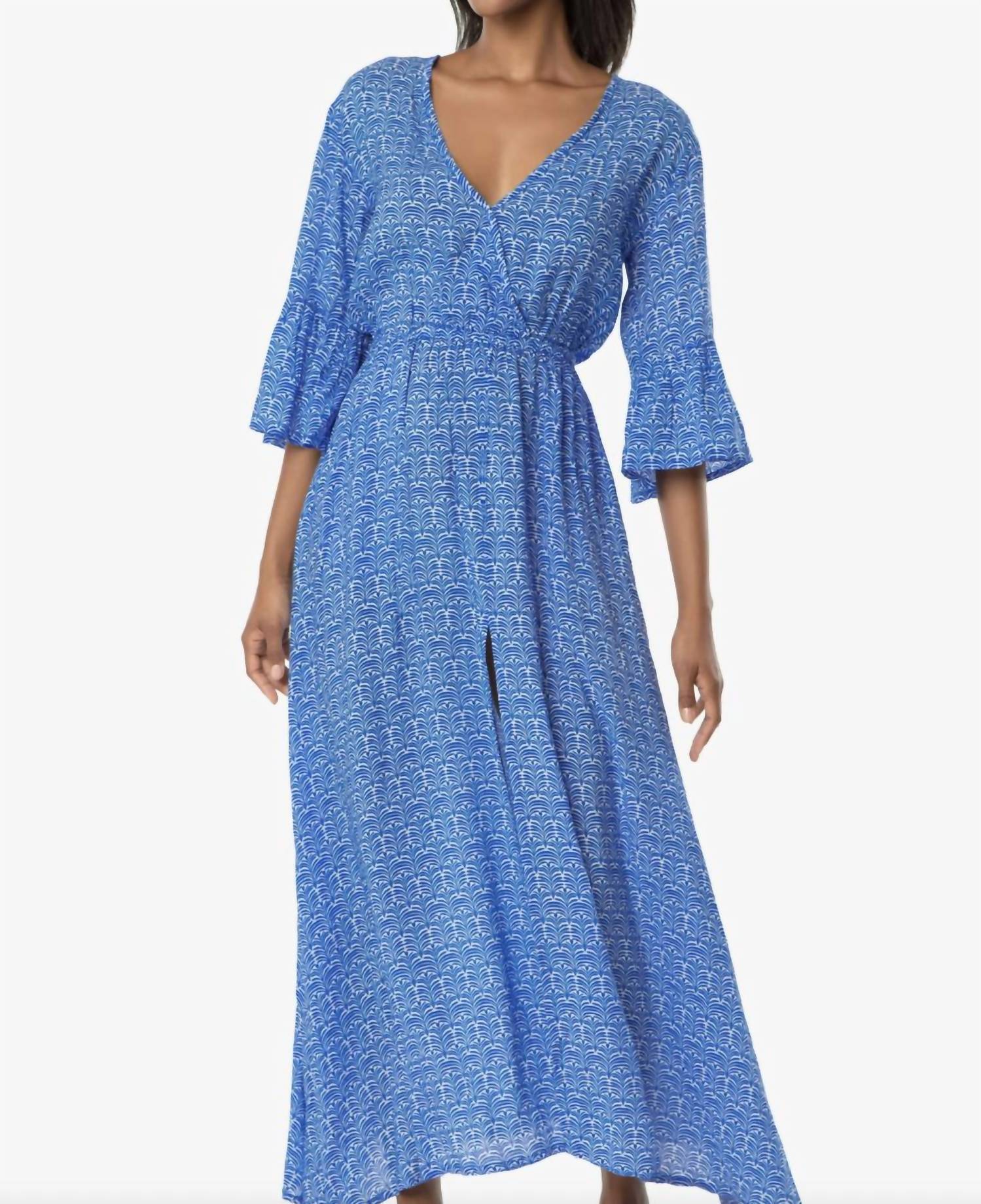 New Helen Jon Chloe Maxi Dress In Fan Geo